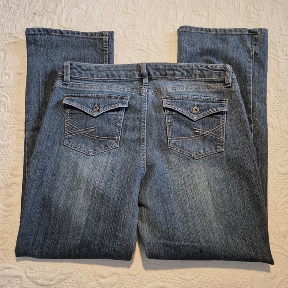 Inked & Faded women's size 16 Curvy Bootcut medium blue stretch jeans VGUC - Picture 4 of 7